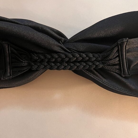 Victoria's Secret Black Bandeau Bikini Twist Top - Picture 2 of 5